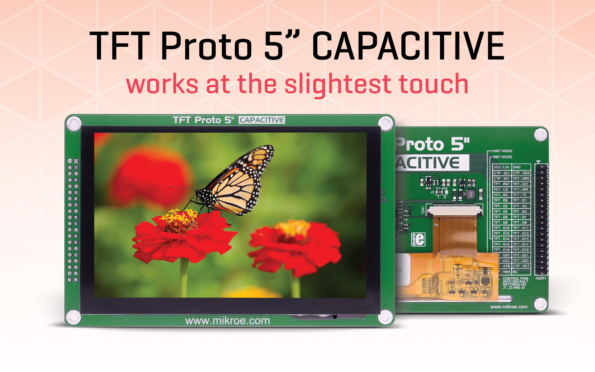 TFT PROTO 5’’ Capacitive – works at the slightest touch