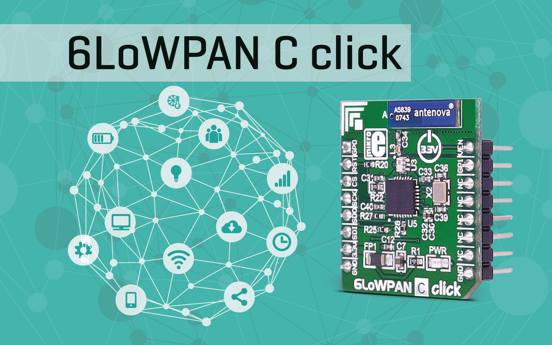 6LoWPAN C click - 2.4GHz transceiver